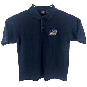 CSI  Crime Scene Investigator Black Embroidered Men's Polo Shirt Size Large